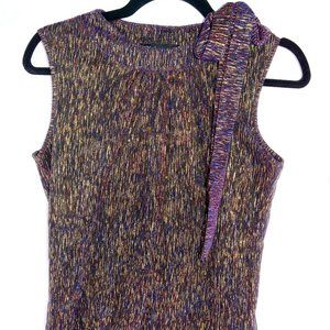 Purple and blue shiny threaded Top